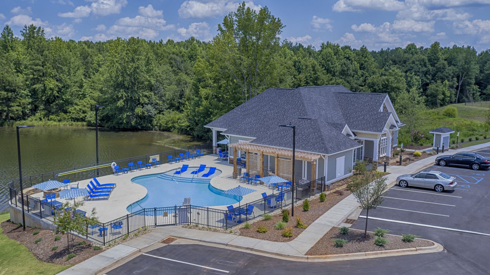 arial view of property