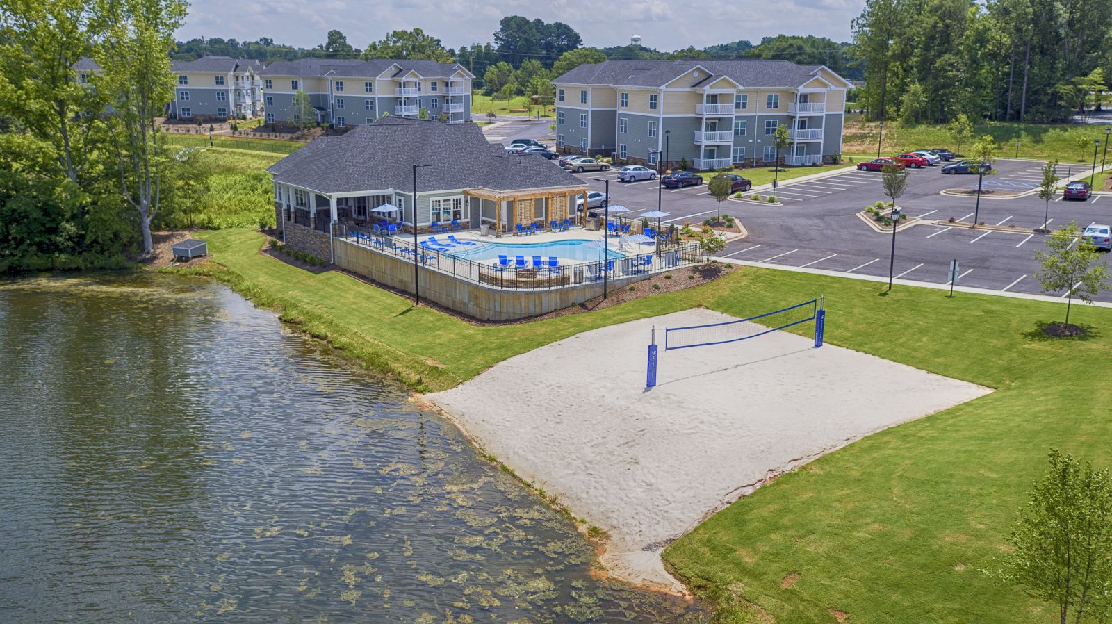 arial view of property